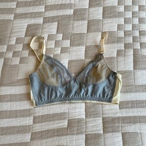 FORTNIGHT - IVY CLASSIC LONGLINE BRA - Ivory/Grey